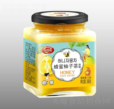 蜂香緣蜂蜜柚子茶休閑飲品招商果醬沖飲品248克