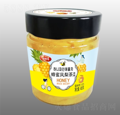 蜂香緣蜂蜜鳳梨茶休閑飲品招商果醬沖飲品468克