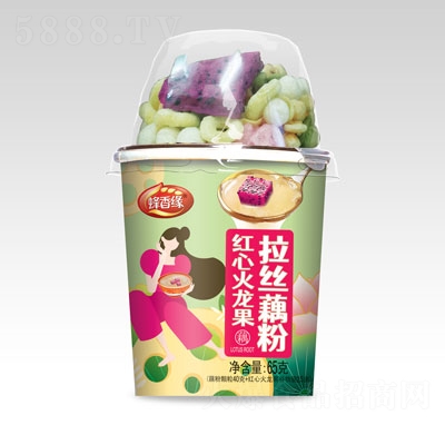 蜂香緣紅心火龍果拉絲藕粉65g