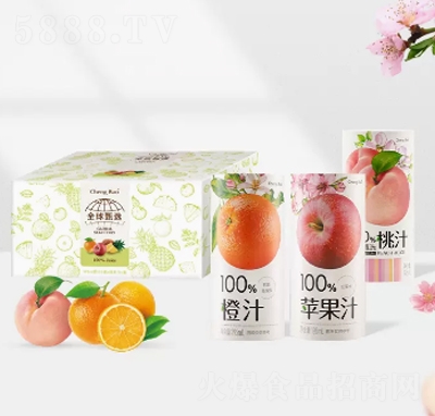 橙寶橙汁蘋果汁桃汁早餐組合果汁禮盒裝