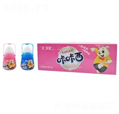 七娃咔咔西乳味飲料230毫升X20瓶多口味兒童休閑零食招商代理