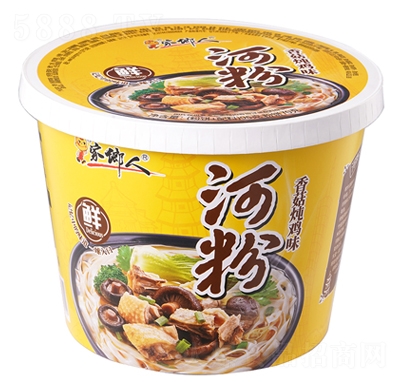 家鄉(xiāng)人香鍋燉雞味河粉桶裝速食方便面宿舍夜宵