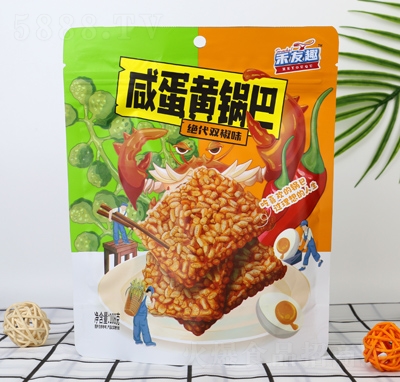 禾友趣咸蛋黃鍋巴零食絕代雙椒味108克